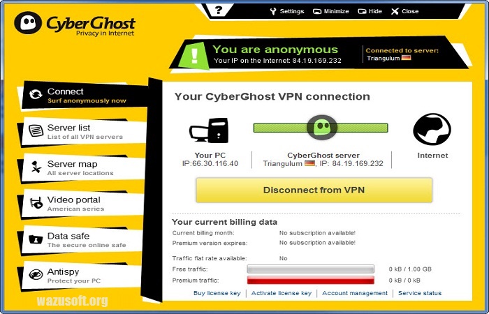 CyberGhost VPN Crack - wazusoft.org